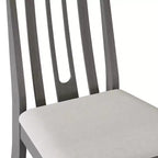 Sedia da pranzo in legno ChaletPosh con rivestimento grigio caldo (set da 2)