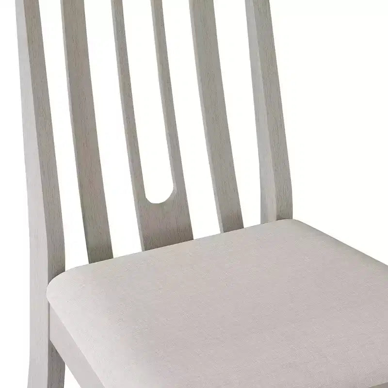 Sedia da pranzo in legno ChaletPosh con rivestimento grigio caldo (set da 2)