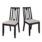 Sedia da pranzo in legno ChaletPosh con rivestimento grigio caldo (set da 2)