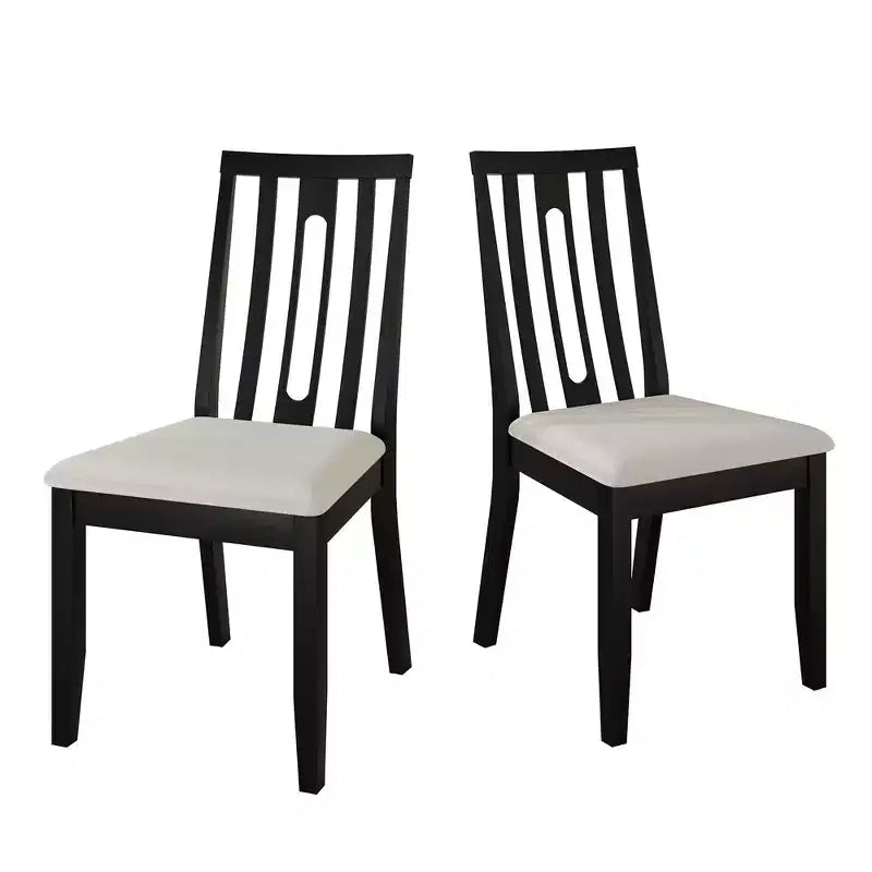 Sedia da pranzo in legno ChaletPosh con rivestimento grigio caldo (set da 2)