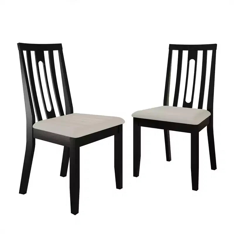 Sedia da pranzo in legno ChaletPosh con rivestimento grigio caldo (set da 2)