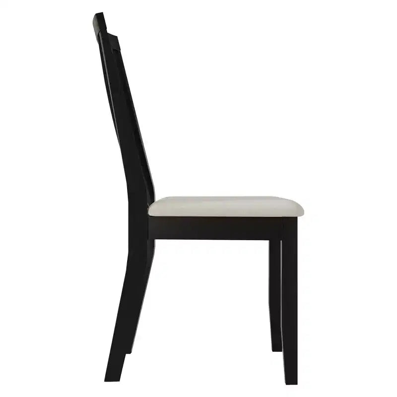 Sedia da pranzo in legno ChaletPosh con rivestimento grigio caldo (set da 2)