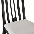 Sedia da pranzo in legno ChaletPosh con rivestimento grigio caldo (set da 2)