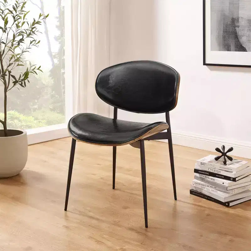 HOMLUX Set di 2 sedie da pranzo imbottite in pioppo, moderne sedie d'accento in similpelle per camera da letto, cucina, sala da pranzo, angolo colazione