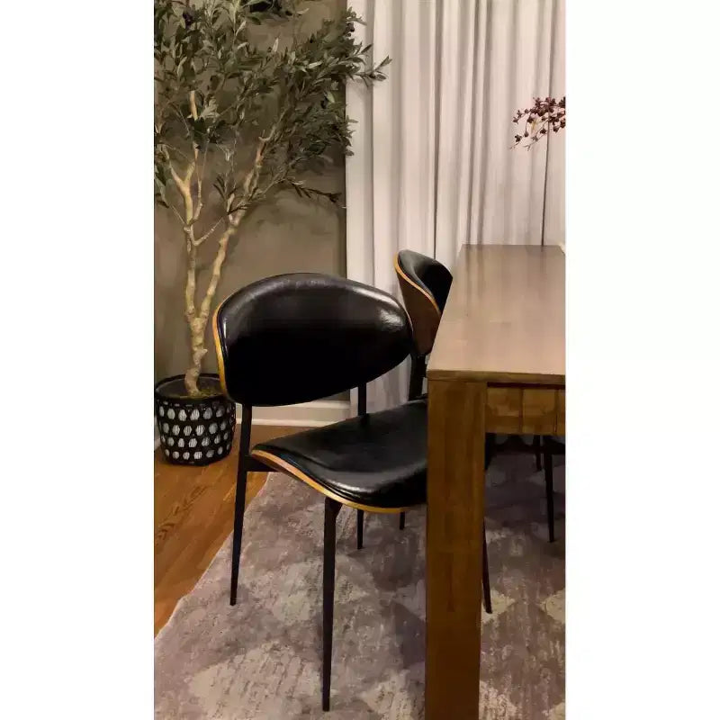 HOMLUX Set di 2 sedie da pranzo imbottite in pioppo, moderne sedie d'accento in similpelle per camera da letto, cucina, sala da pranzo, angolo colazione