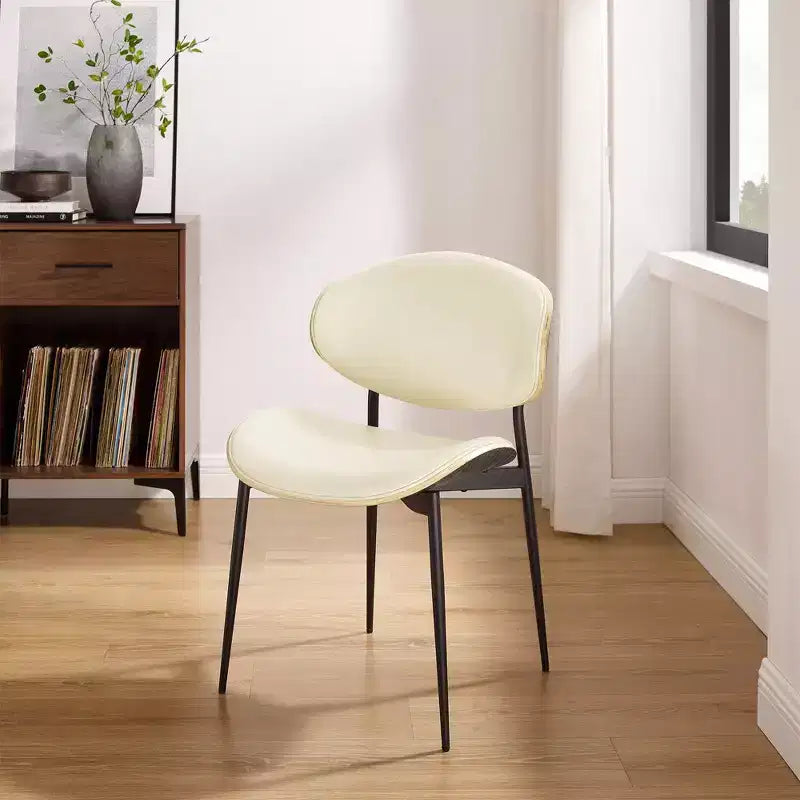 HOMLUX Set di 2 sedie da pranzo imbottite in pioppo, moderne sedie d'accento in similpelle per camera da letto, cucina, sala da pranzo, angolo colazione