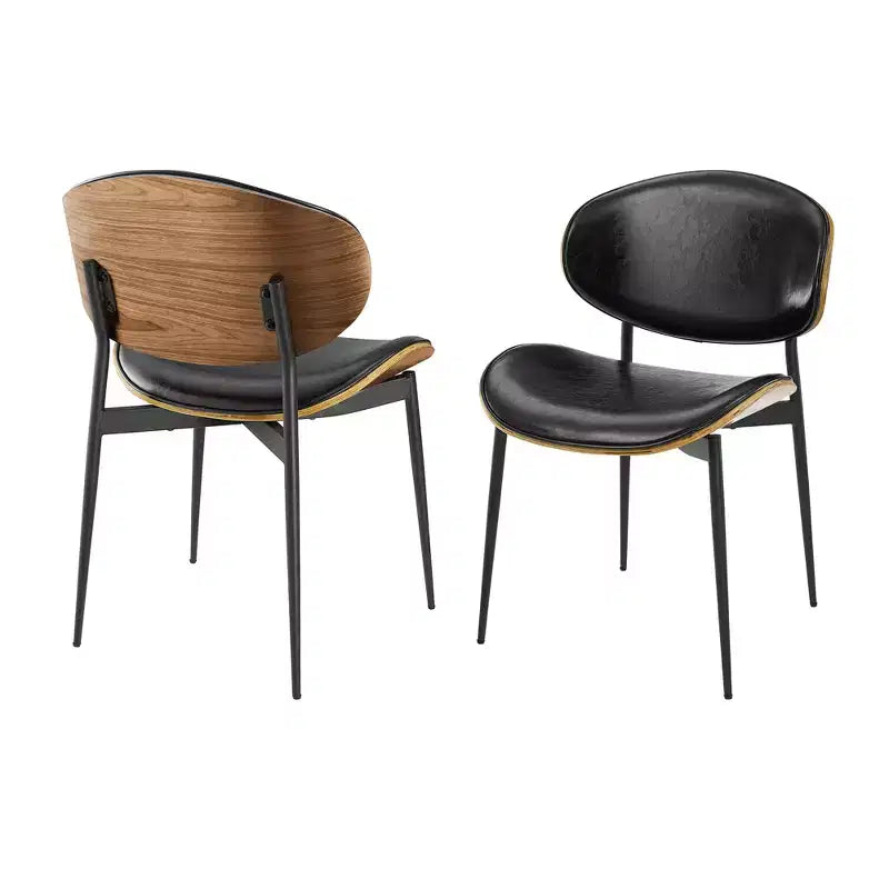 HOMLUX Set di 2 sedie da pranzo imbottite in pioppo, moderne sedie d'accento in similpelle per camera da letto, cucina, sala da pranzo, angolo colazione