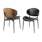 HOMLUX Set di 2 sedie da pranzo imbottite in pioppo, moderne sedie d'accento in similpelle per camera da letto, cucina, sala da pranzo, angolo colazione