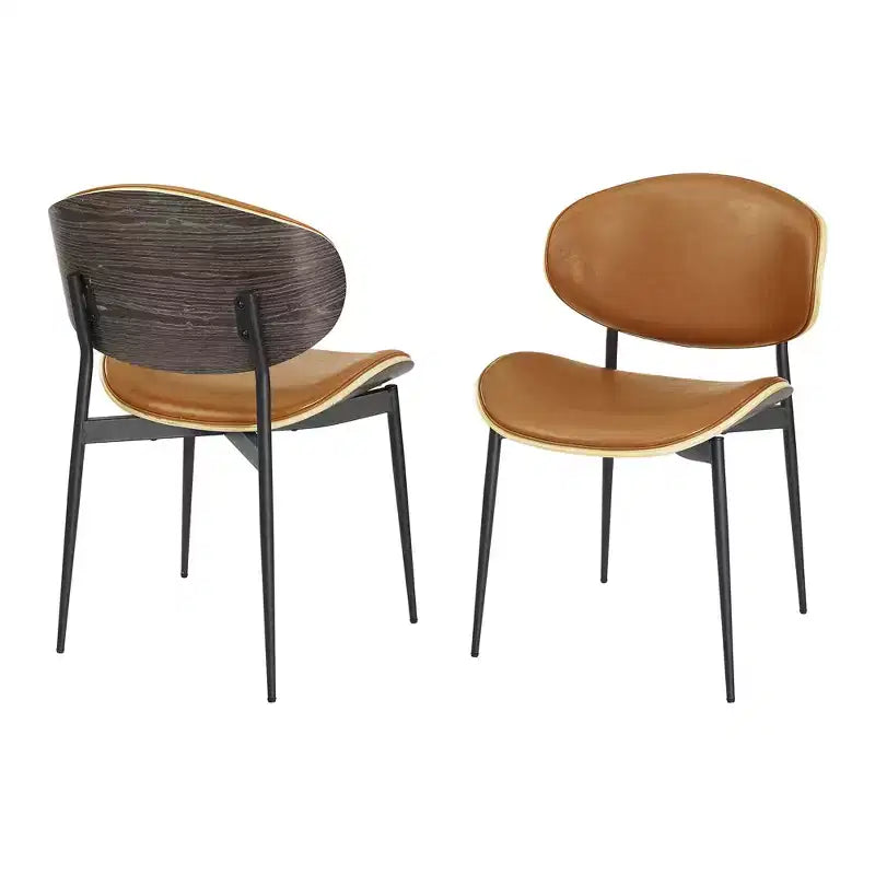 HOMLUX Set di 2 sedie da pranzo imbottite in pioppo, moderne sedie d'accento in similpelle per camera da letto, cucina, sala da pranzo, angolo colazione