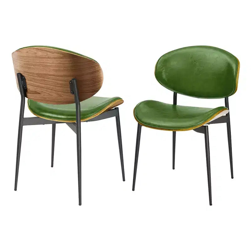 HOMLUX Set di 2 sedie da pranzo imbottite in pioppo, moderne sedie d'accento in similpelle per camera da letto, cucina, sala da pranzo, angolo colazione