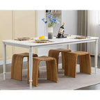 J&V TEXTILES Panca da pranzo in bambù con contenitore