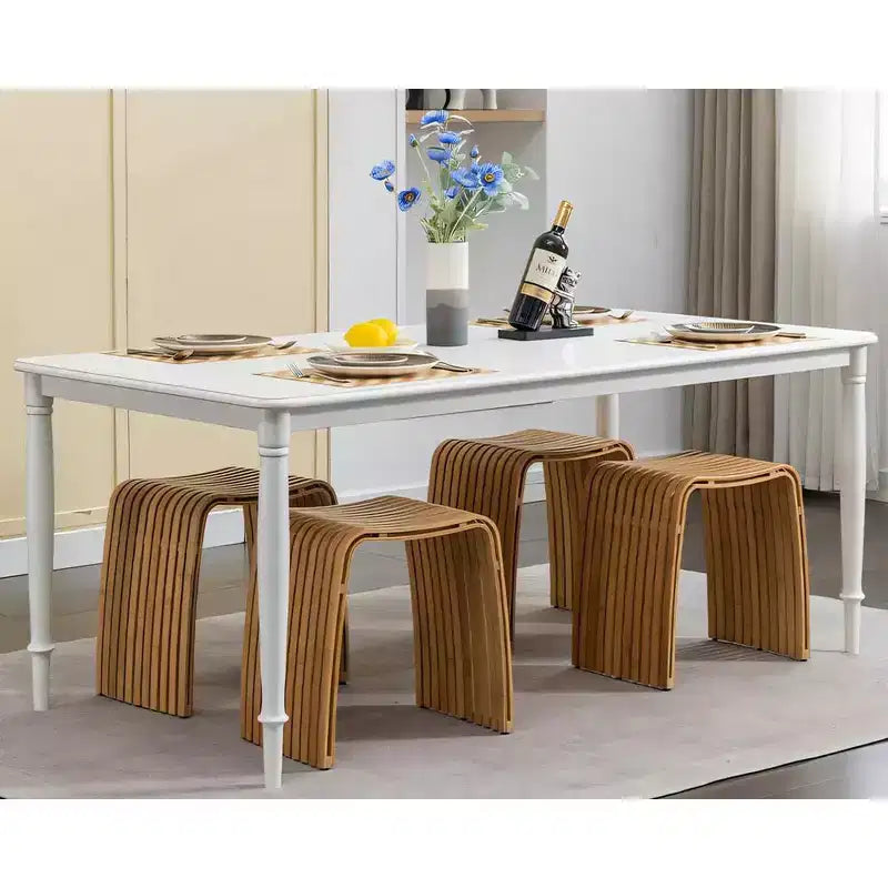 J&V TEXTILES Panca da pranzo in bambù con contenitore