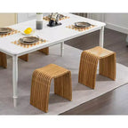 J&V TEXTILES Panca da pranzo in bambù con contenitore
