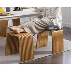 J&V TEXTILES Panca da pranzo in bambù con contenitore
