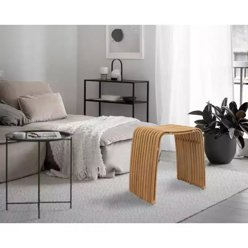 J&V TEXTILES Panca da pranzo in bambù con contenitore