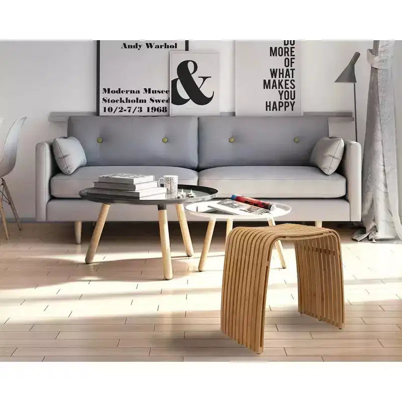 J&V TEXTILES Panca da pranzo in bambù con contenitore
