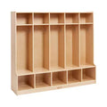 ECR4Kids 5-Section Coat Locker with Bench and Cubby Storage Compartments, Classroom Furniture