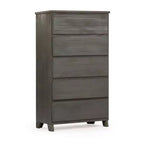 Comò a 5 cassetti in legno massello stile rustico Plank+Beam