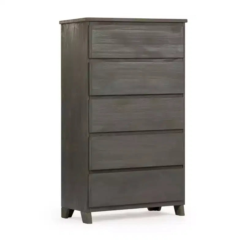 Comò a 5 cassetti in legno massello stile rustico Plank+Beam