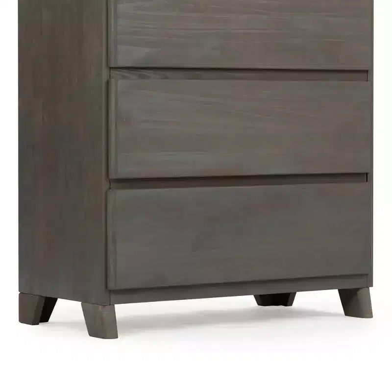 Comò a 5 cassetti in legno massello stile rustico Plank+Beam