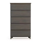 Comò a 5 cassetti in legno massello stile rustico Plank+Beam