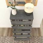 Comò a 5 cassetti in legno massello stile rustico Plank+Beam