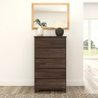 Comò a 5 cassetti in legno massello stile rustico Plank+Beam