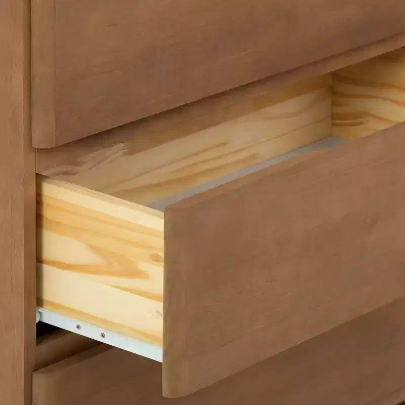 Comò a 5 cassetti in legno massello stile rustico Plank+Beam