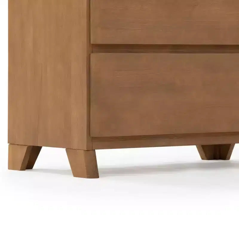 Comò a 5 cassetti in legno massello stile rustico Plank+Beam