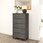 Comò a 5 cassetti in legno massello stile rustico Plank+Beam