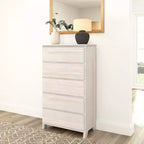 Comò a 5 cassetti in legno massello stile rustico Plank+Beam