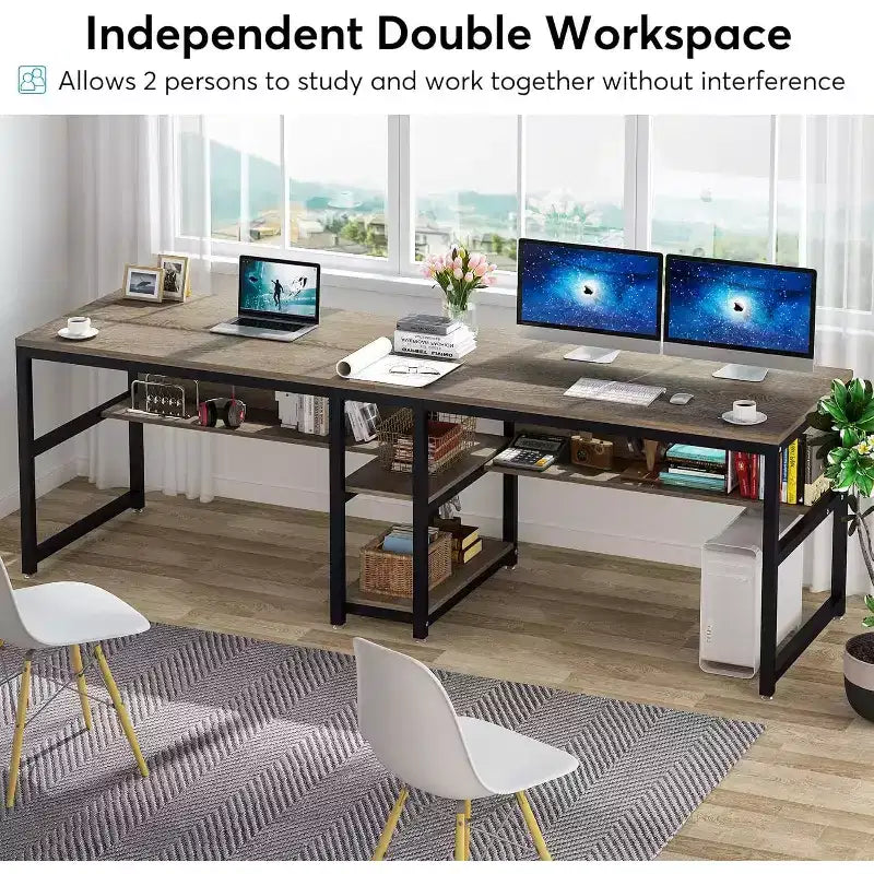 Scrivania per computer Lantine 78.7 con libreria