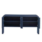 Credenza a righe da 63 pollici con 4 ante, armadio contenitore con ripiani regolabili 4L - ModernLuxe