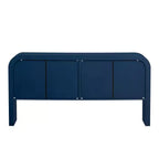 Credenza a righe da 63 pollici con 4 ante, armadio contenitore con ripiani regolabili 4L - ModernLuxe