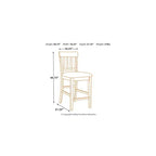 Sgabello imbottito Ralene Counter Height di Signature Design by Ashley, set da 2, marrone medio