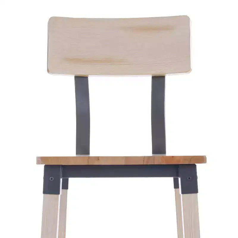 Sgabello da bar per sala da pranzo in legno rustico industriale di qualità commerciale, confezione da 2, di Emma e Oliver