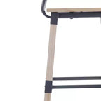 Sgabello da bar per sala da pranzo in legno rustico industriale di qualità commerciale, confezione da 2, di Emma e Oliver