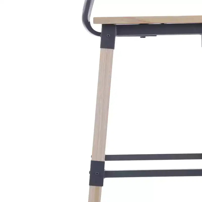 Sgabello da bar per sala da pranzo in legno rustico industriale di qualità commerciale, confezione da 2, di Emma e Oliver
