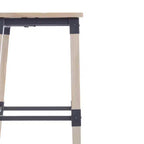 Sgabello da bar per sala da pranzo in legno rustico industriale di qualità commerciale, confezione da 2, di Emma e Oliver