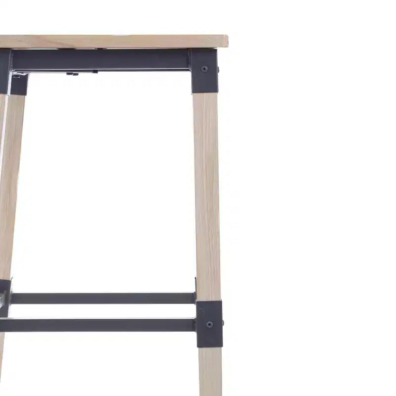 Sgabello da bar per sala da pranzo in legno rustico industriale di qualità commerciale, confezione da 2, di Emma e Oliver