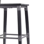 Sgabello da bar per sala da pranzo in legno rustico industriale di qualità commerciale, confezione da 2, di Emma e Oliver