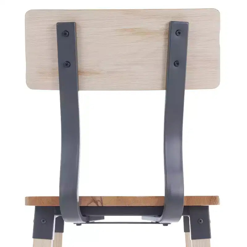 Sgabello da bar per sala da pranzo in legno rustico industriale di qualità commerciale, confezione da 2, di Emma e Oliver