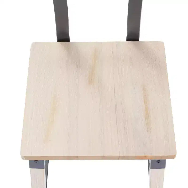 Sgabello da bar per sala da pranzo in legno rustico industriale di qualità commerciale, confezione da 2, di Emma e Oliver