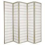 Oriental Furniture Finestra a 5 ante alta 1,80 m, Edizione Speciale