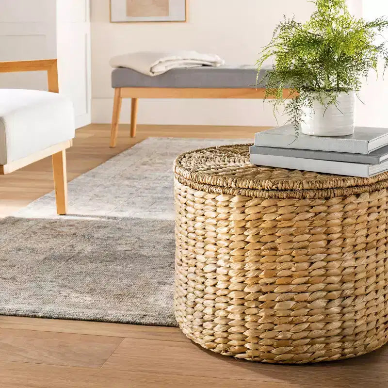 Pouf Contenitore Intrecciato Espresso - Threshold designed with McGee