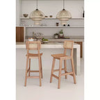 Sgabello da bar altezza bancone Versailles Wood - Manhattan Comfort