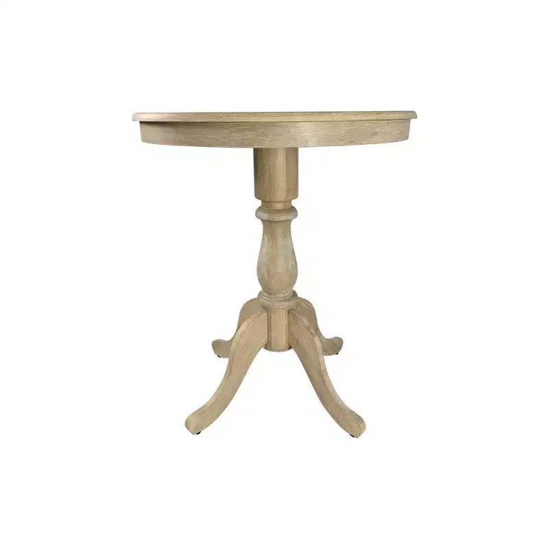 Carolina Living Salem Round Pedestal Bar Table Natural Driftwood