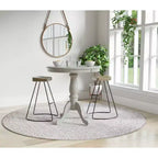Carolina Living Salem Tavolino da bar rotondo con piedistallo in legno naturale Driftwood