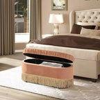 Panca contenitore ovale Jennifer Taylor Home Serena 38 pouf
