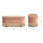 Panca contenitore ovale Jennifer Taylor Home Serena 38 pouf